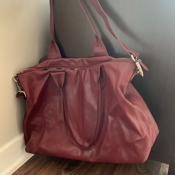 SOLD no longer available - Burgundy Leather Tote - Picture 9 of 15